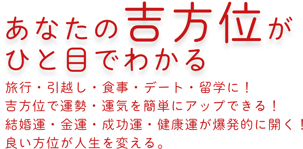  あなたの吉方位がひと目でわかる
